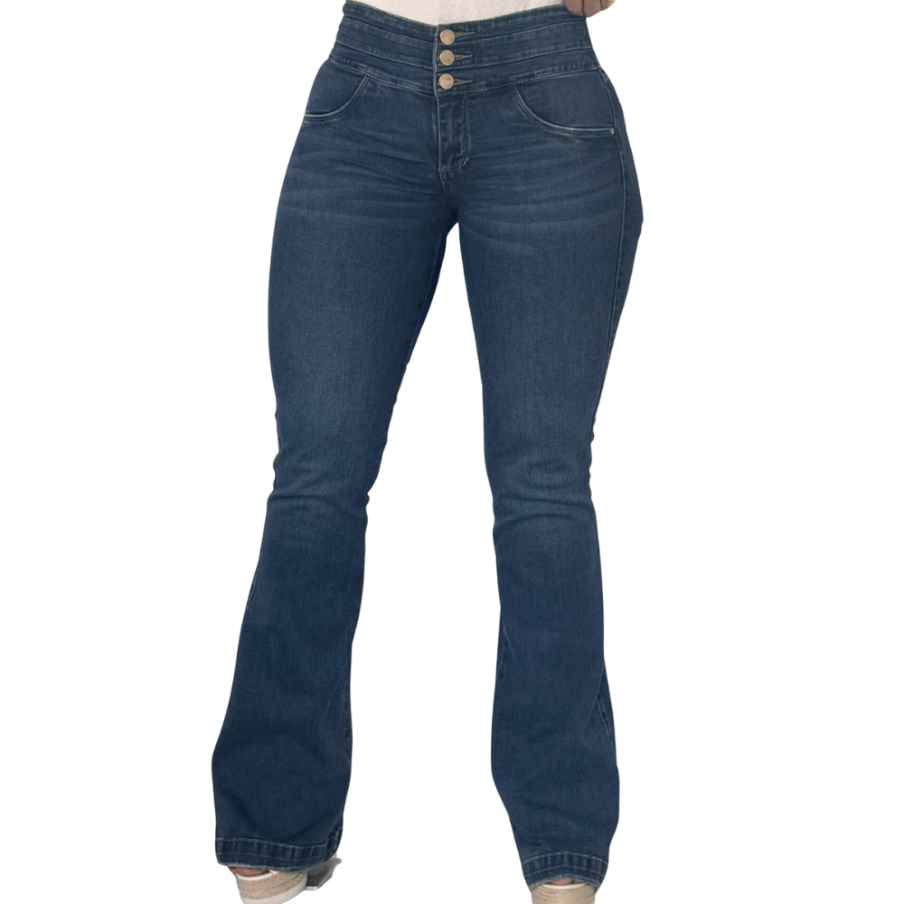 Jeans - Flare with Pockets 3 Buttons