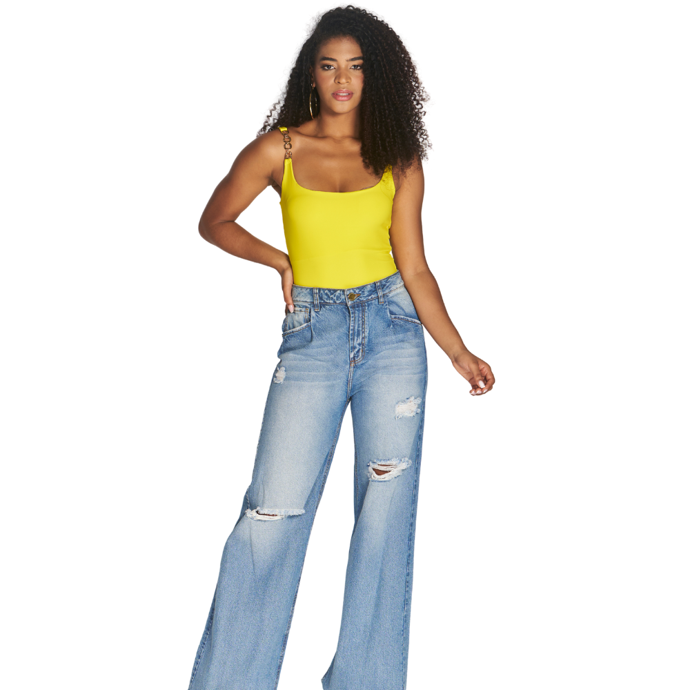 Jeans - Wide Leg And HighWaisted Pants