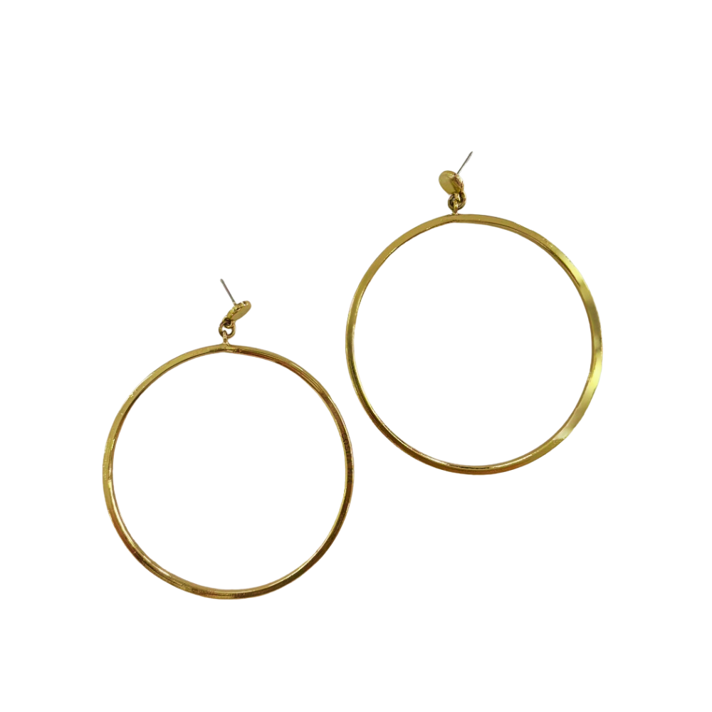 Earrings - Large Golden Hoops
