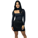 Body - Negro Escote Asimetrico