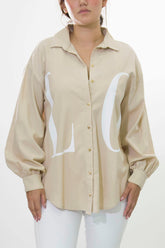 Blusa - Camisera Beige Love