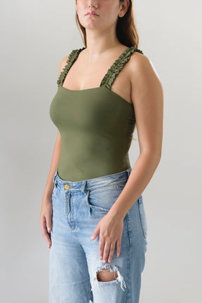 Body Verde Militar Bolero en Tira