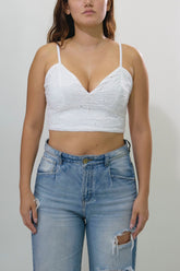 Crop Top Blanco Ojalillo