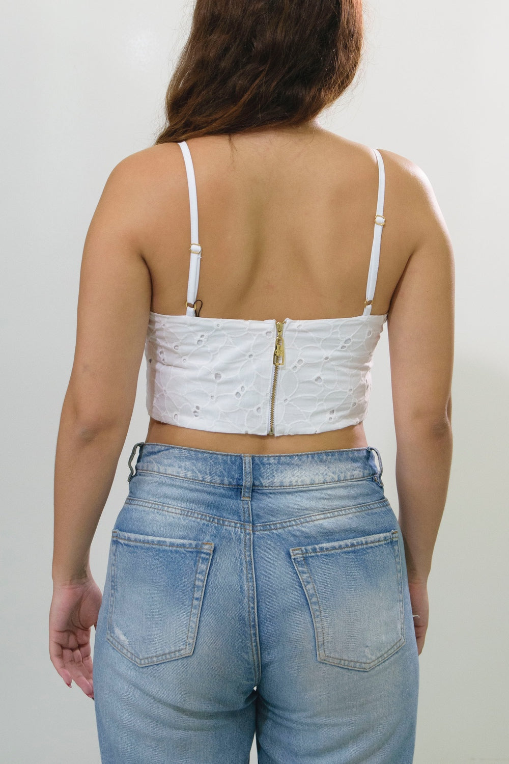 Crop Top Blanco Ojalillo