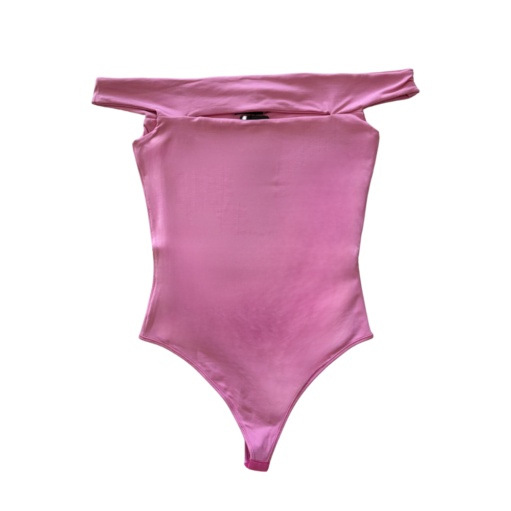 Bodysuit - Pink Tray Neckline